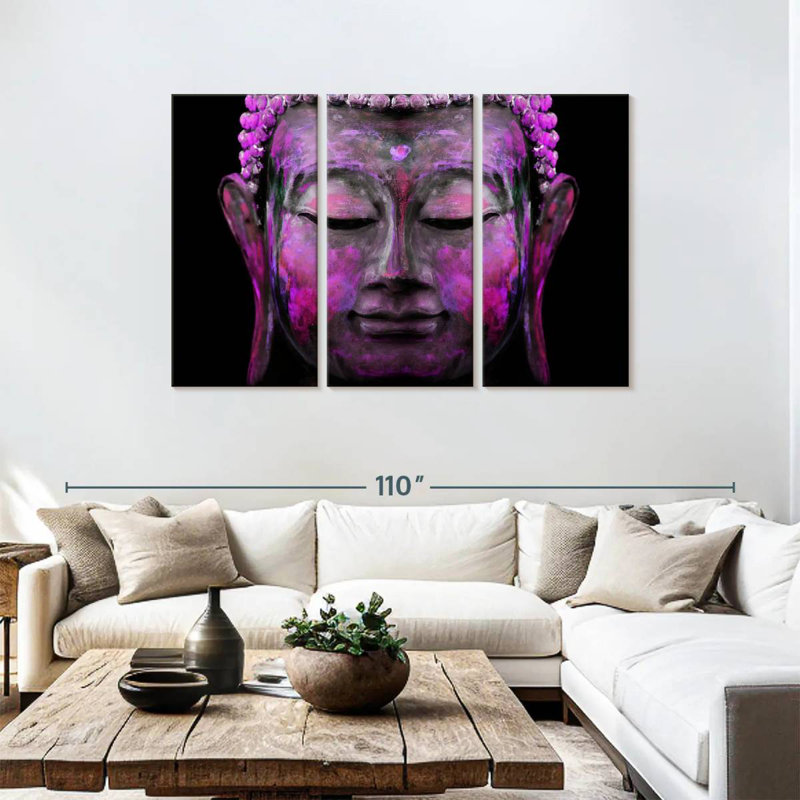 Adella Purple Buddha, 48" H x 74" W