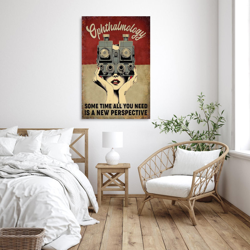 Humnah Ophthalmology - 1 pièce, reproduction d'art graphique sur toile tendue, L 11 po x H 14 po
