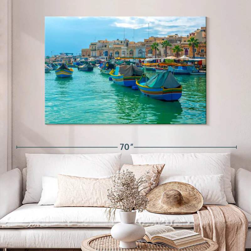 Mehar Malta Fishing Boats, 34" H x 51" W