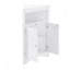 Armoire de coin de salle de bain avec portes et tablettes-911662271