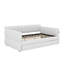 Structure de lit plateforme tapissier avec ports USB et lit gigogne, structure de lit de jour avec accoudoirs et lattes en bois-1154884174