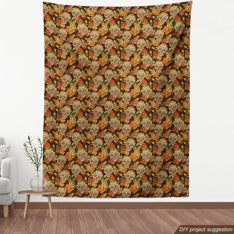 Tissu du crâne de sucre, l 58 po x L 180 po