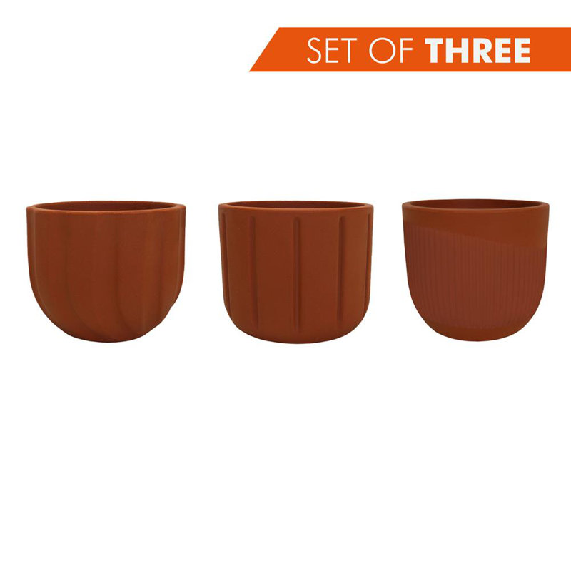 Resin Indoor / Outdoor Cachepot, Terracotta