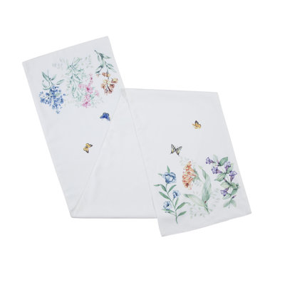 Lenox Butterfly Meadow Garden Runner, Multicolor - 14"W x 72"L