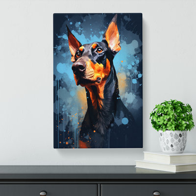 Doberman Digital No.2 - Print on Canvas