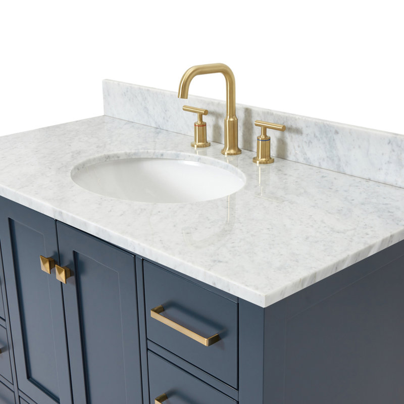 Ensemble de meuble-lavabo simple 43 po Flynt, Bleu minuit
