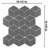 Metro Rhombus 10-1/2 " x 12-1/8 " Porcelain Mosaic Floor & Wall Tile-35928134