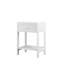 Tables de chevet blanches peu encombrantes, bois aggloméré, motif ondulé moderne, parfait pour la chambre à coucher et le salon