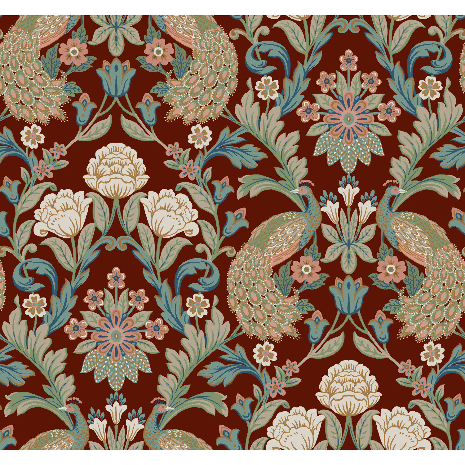 Harmony Floral Wallpaper, Red