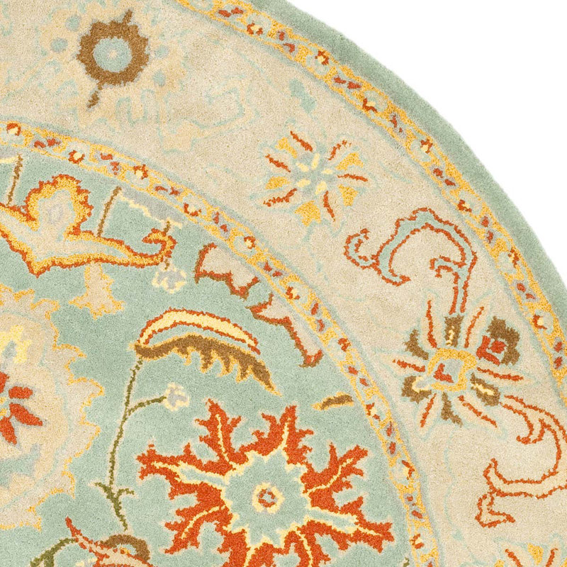 Chaim Hand Tufted Wool Oriental Rug, Round 9'
