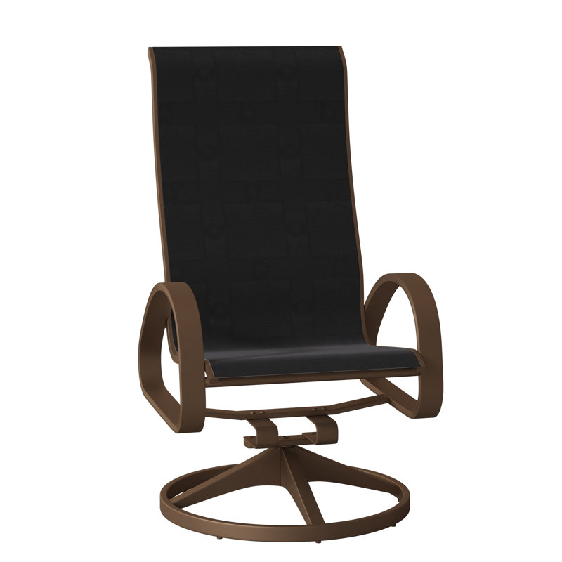 Fauteuil de patio pivotant Hiraku, Noir 5D Sunbrella®, Kona texturé