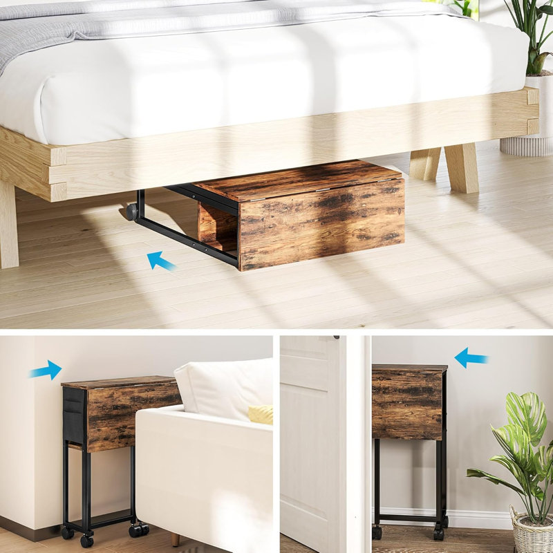 Folding Table, Brown/Black