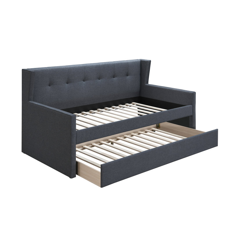 Brecken Upholstered Daybed, Charcoal