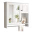 Armoire murale de salle de bain de 30 pouces avec miroir, armoire à pharmacie murale avec 2 tablettes pour le rangement au-dessus de la toilette