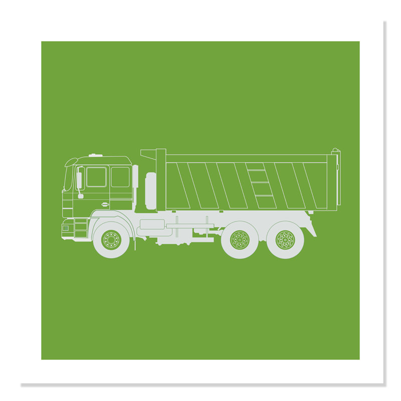 Camions Camions 2, impression sur papier, H 31 po x l 31 po x P 1 po