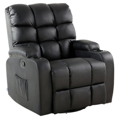 Hayatul Upholstered Swivel Recliner