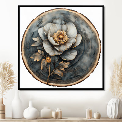 Agate pivoines sur bois - art mural pivoines pour le salon