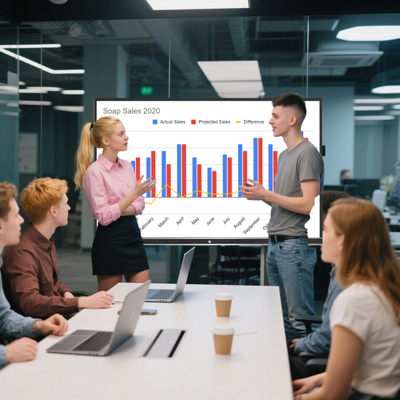 Tableau blanc intelligent à écran tactile 4K JYXCN, tableau blanc numérique 4K à écran tactile tout-en-un pour les écoles et les bureaux