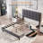 Tyseana Contemporary Modern Upholstered Platform Bed with Adjustable Headboard-437408621