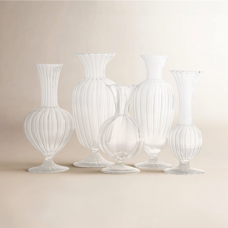 Ensemble de 5 vases cannelés Mila