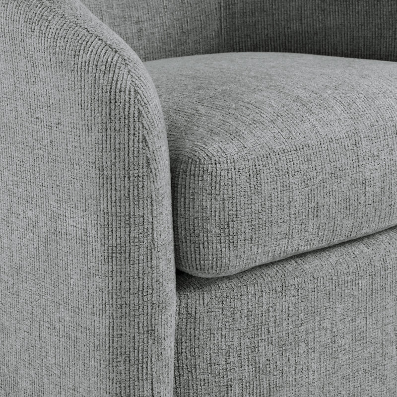 Sandiso Barrel Swivel Chair, Dove Gray