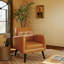 Chaise d'appoint rembourrée 29,75 po avec pieds en bois massif-381527284