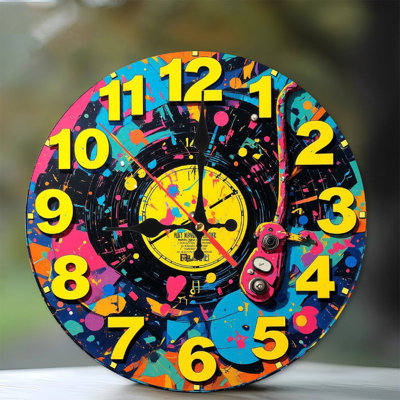 Horloge murale en vinyle