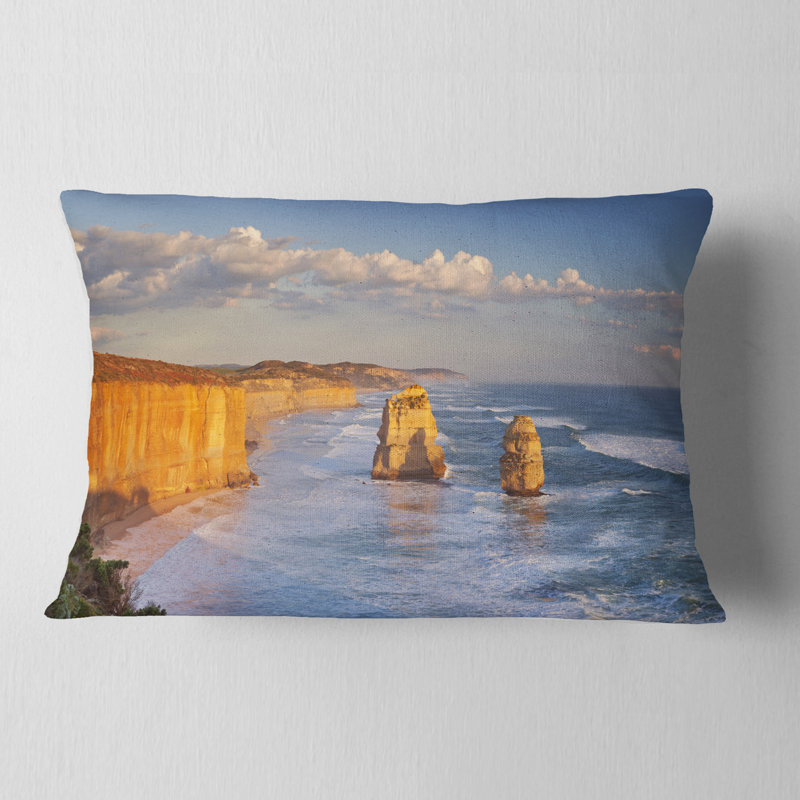 Oreiller Seashore Douze apôtres sur la route de l'océan, Rectangle, 12 po x 20 po