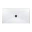 Receveur de douche d'angle Streamline GSRB-661-641 de 122 cm x 91 cm en surface solide blanc mat avec bonde centrale