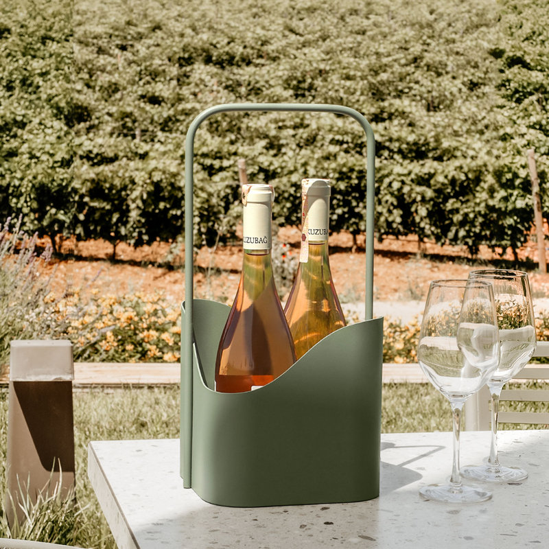 Organisateur de vin et verre Verser, Vert