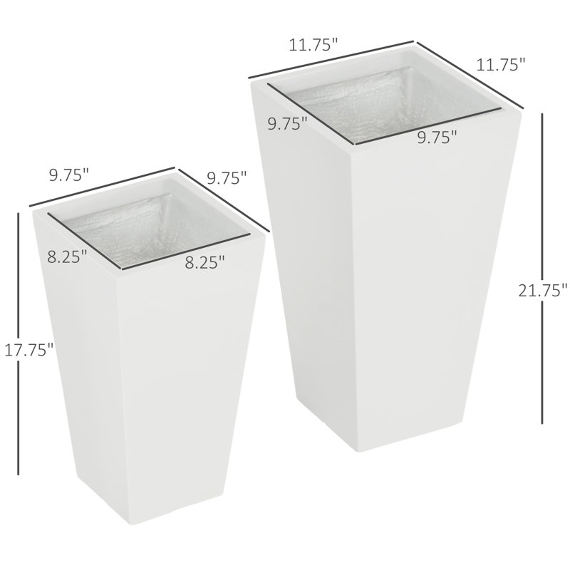 Audene Ceramic Pot Planter, White