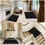 Tapis d'escalier intérieur antidérapant 14 pièces avec 1 tapis d'atterrissage (noir, ensemble de 15)-2128707297