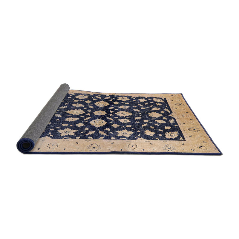 Tapis oriental beige / bleu foncé Othinkar, Rond 6 pi