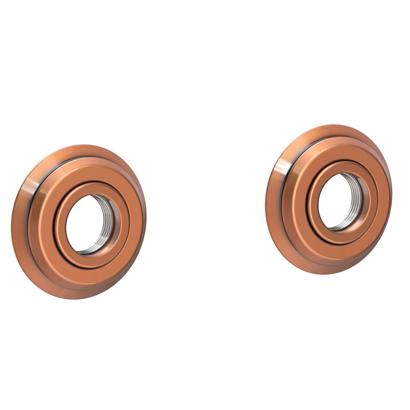 Aylesbury Grab Bar Tube with Decorative Rings, 21.15" W, Satin Bronze - PVD