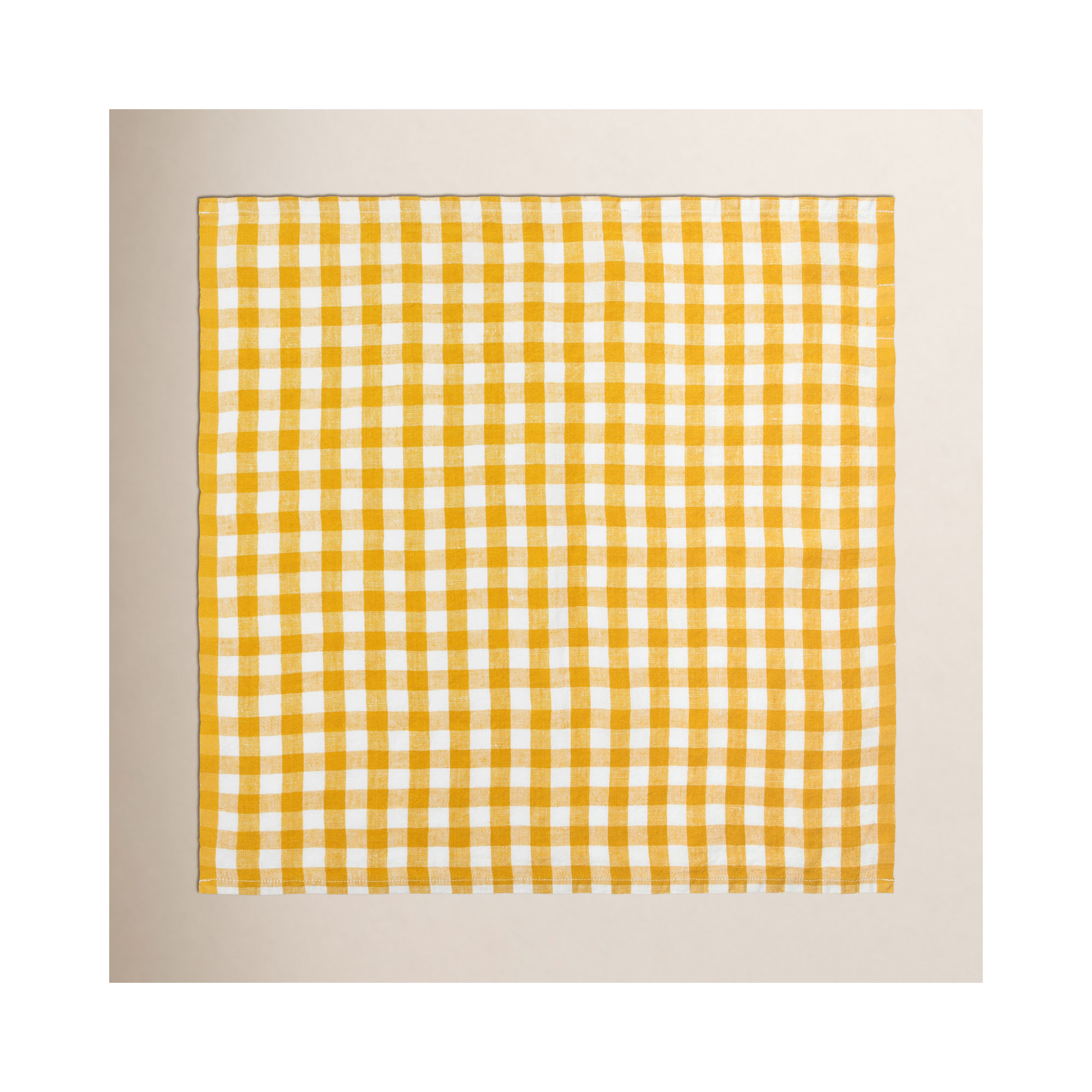 Alessandro Linen Gingham Napkin, Mustard