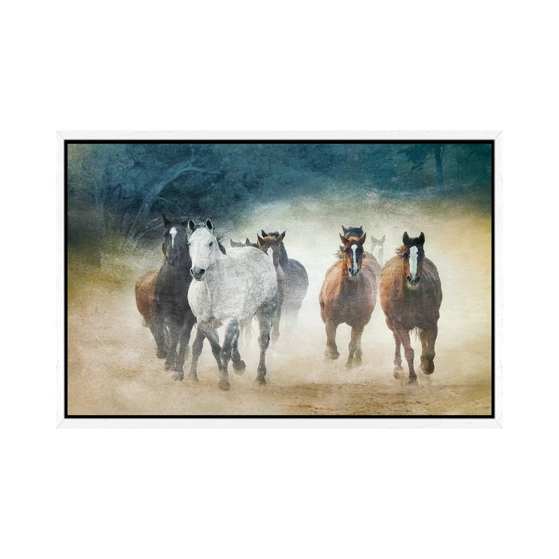 Dust Devils by Wendy Caro - Print on Canvas, 101.6 cm H x 66.04 cm W, White Framed