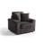 Ermia Modern Faux Fur Accent Chair with Cup Holder and Two Pillows-111687816