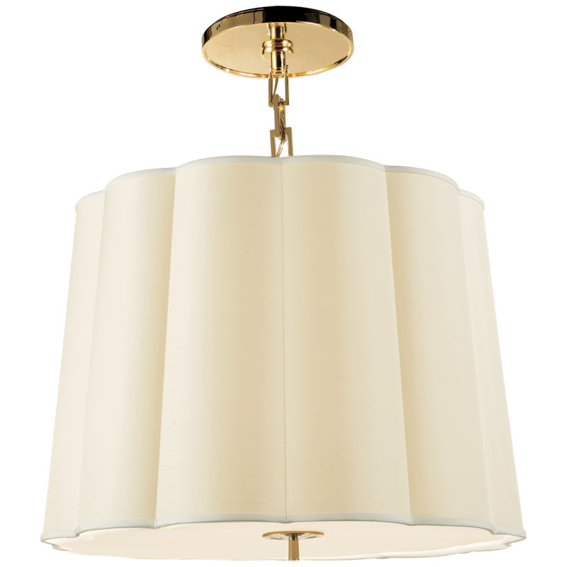 Simple 5 - Light Chandelier, Soft Brass