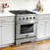 Cosmo 30 in. Vista Collection 3.5 cu. ft. Gas Range, 4 Burners, Convection Oven, LED Light Panel, in Modern Stainless Steel