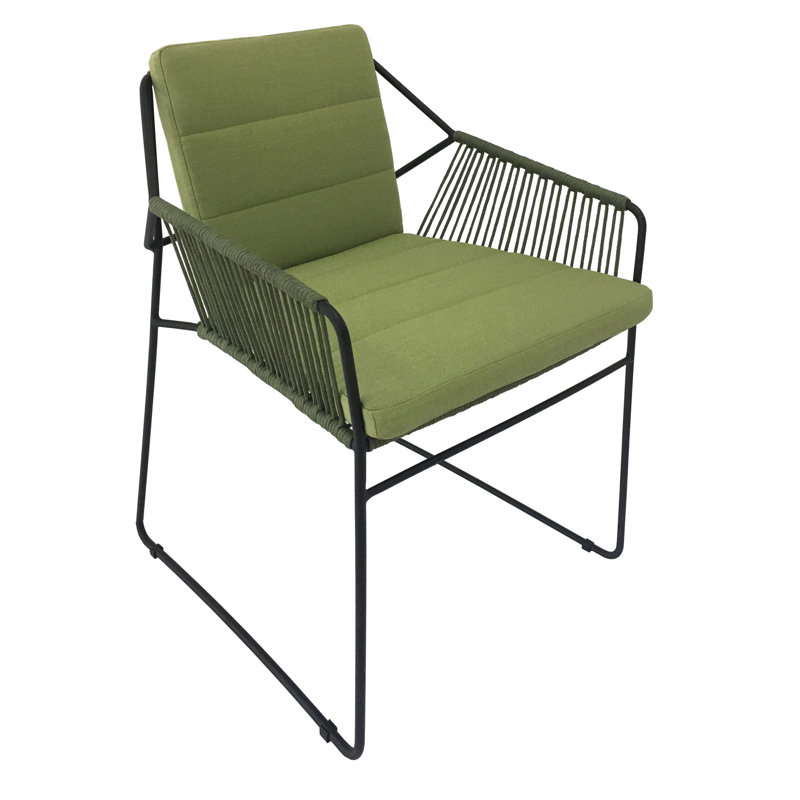 Sandur Outdoor Dining Armchair, White Rope/White Frame, White