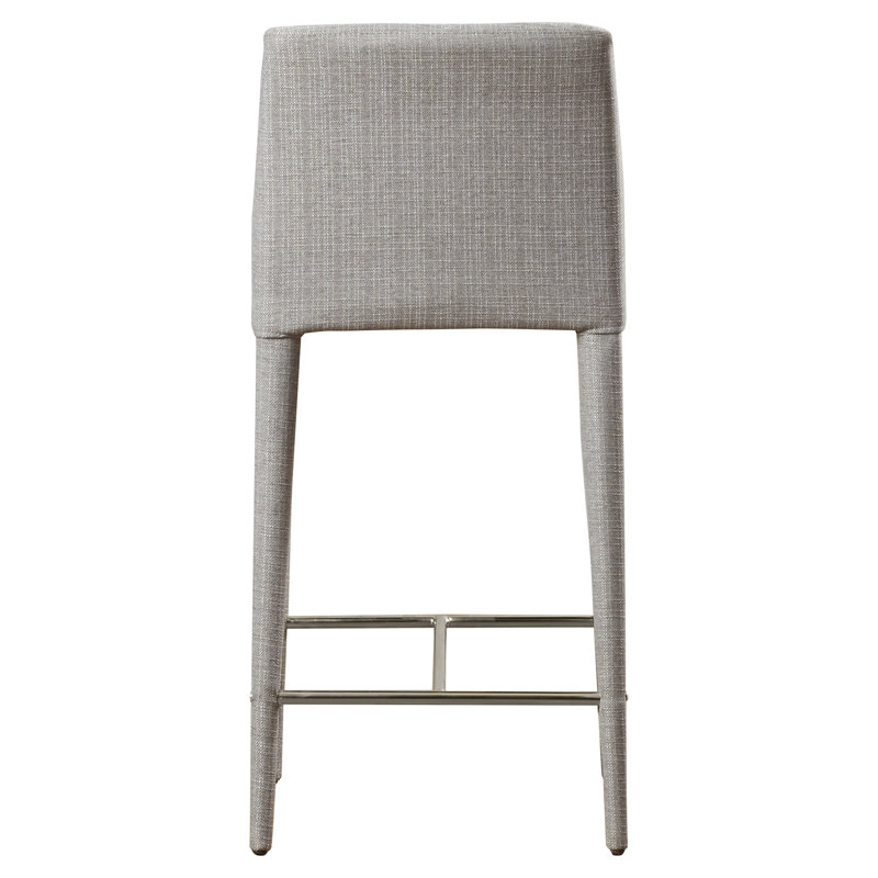 Tabouret de bar et de comptoir Boilleau, Gris, Tabouret de comptoir (siège d’une hauteur de 26
