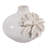 Embossed Floral Ceramic Bud Flower Vase for Living Room Table Accent - Tall Vase Home Decor for Entryway, Bedroom or Foyer - 6"