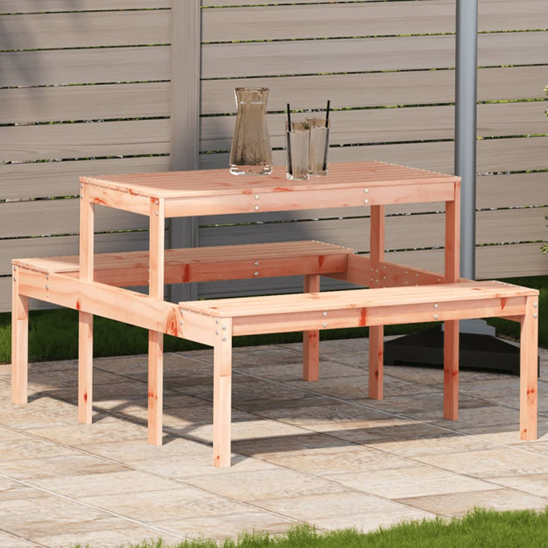 Coshocton Rectangular Outdoor Picnic Table , 110cm cm W 134cm cm D, Wood