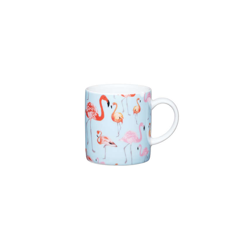 KitchenCraft 80ml Porcelain Flamingo Espresso Cups