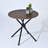 Menca 29.5'' Round Dining Table, Wood Top Breakfast Table With Black Metal Legs-1948582876