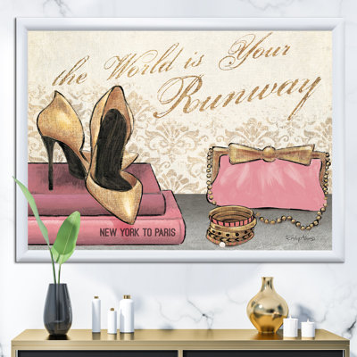 Cadre photo "gold merveilleuse life style i" , reproduction sur toile