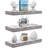 Sorbus 16" Long Floating Shelves with Invisible Mounting Set of 3-1450272126