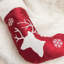 Chaussette de Noël Noël en velours brodé