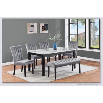 1pc   Bench Dining Room Velvet Fabric Upholstery Kitchen Dining Wooden Furniture