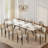 Moiser Extendable Sintered Stone Dining Table Set with Upholstered Armchairs, Seats 6-8